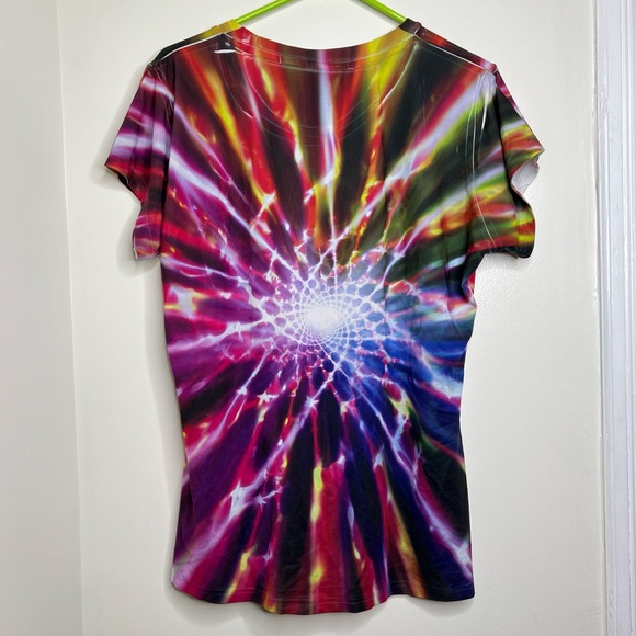 Animal rescue Flying Cat Kitty Portal Galaxy Colorful T Shirt Women’s Size XL - Picture 4 of 6